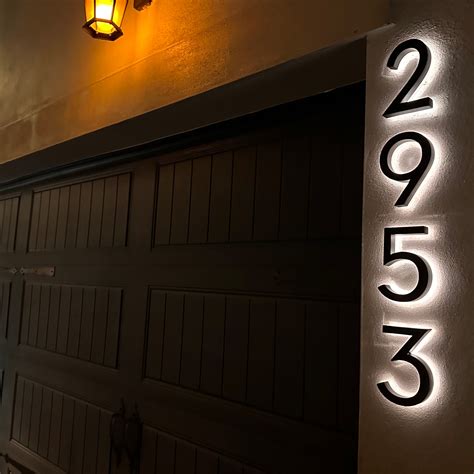 lighted metal house numbers|Amazon.com: Illuminated House Numbers.